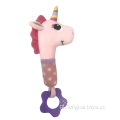 Plush Unicorn Squeaker Rosa